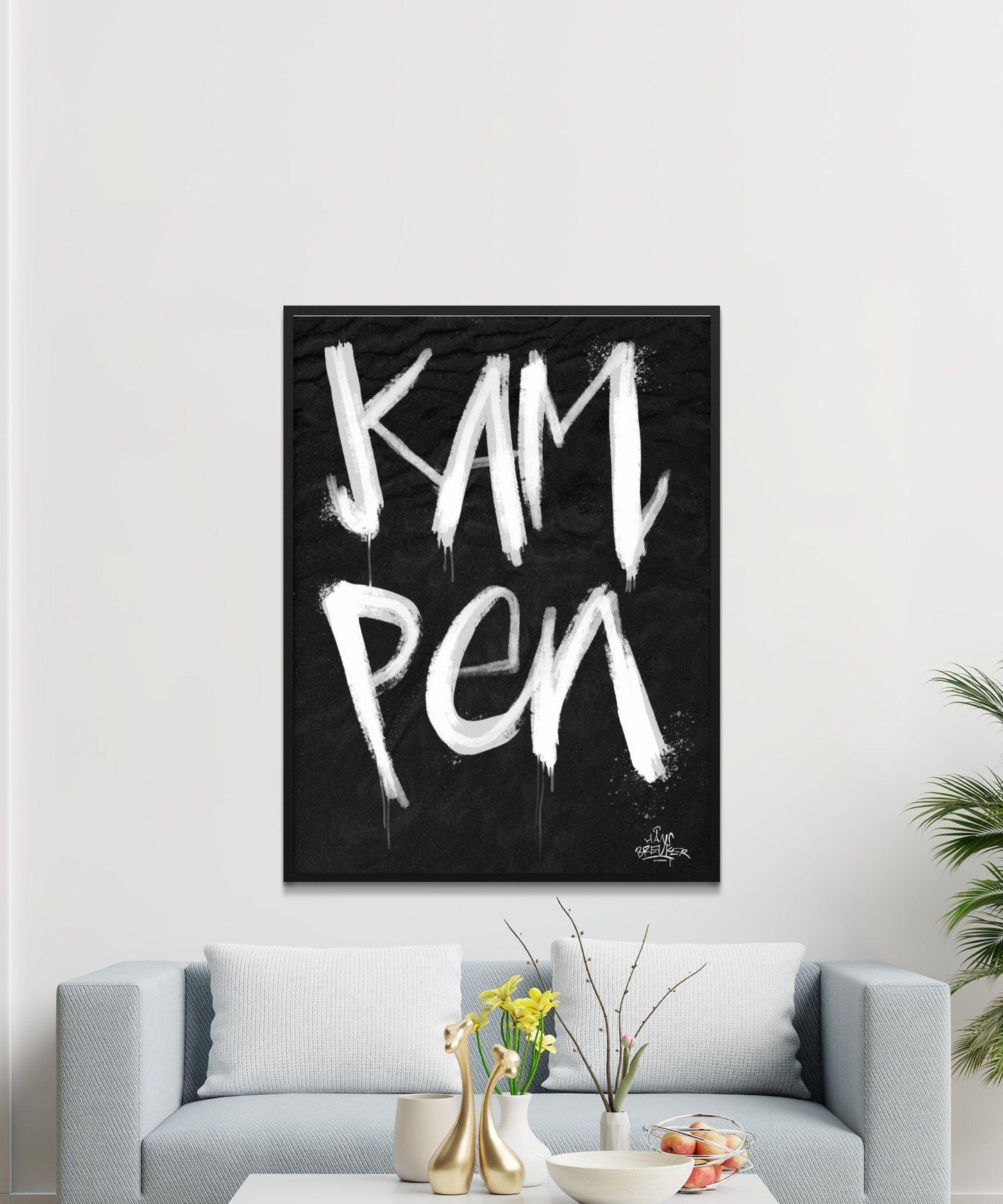 Kalligrafie Poster Kampen - Hans Breuker