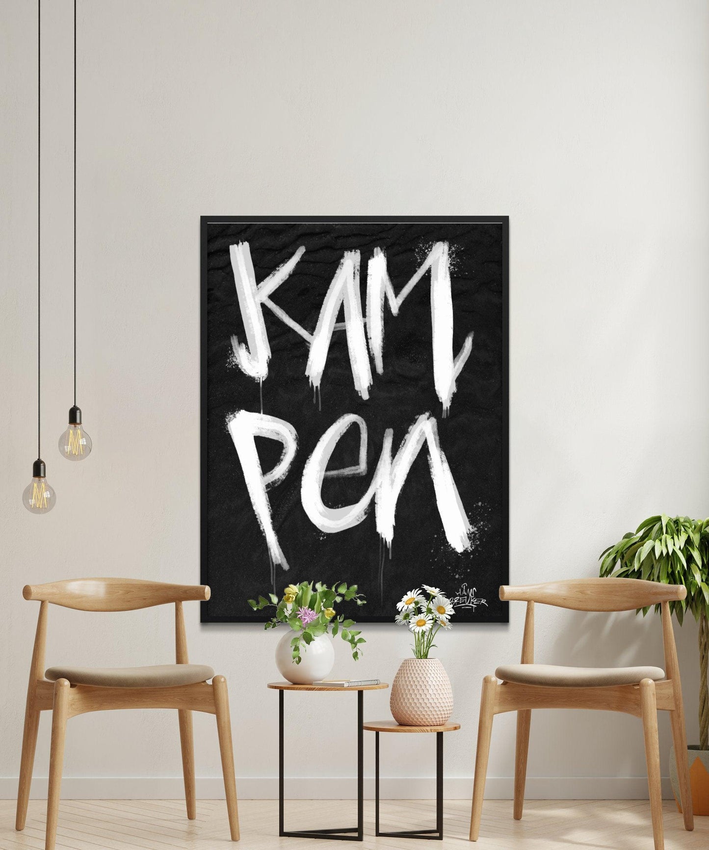 Kalligrafie Poster Kampen - Hans Breuker