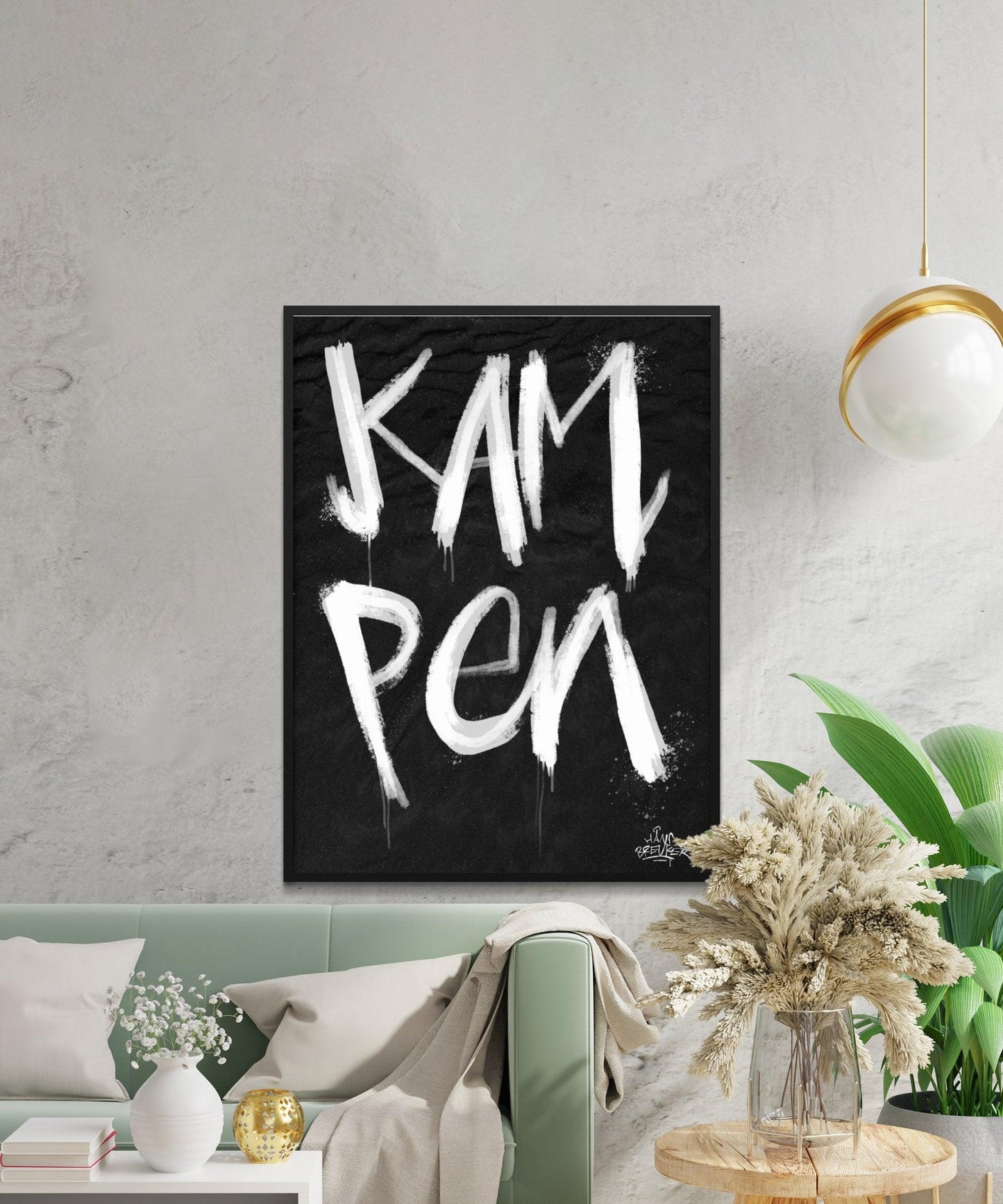 Kalligrafie Poster Kampen - Hans Breuker