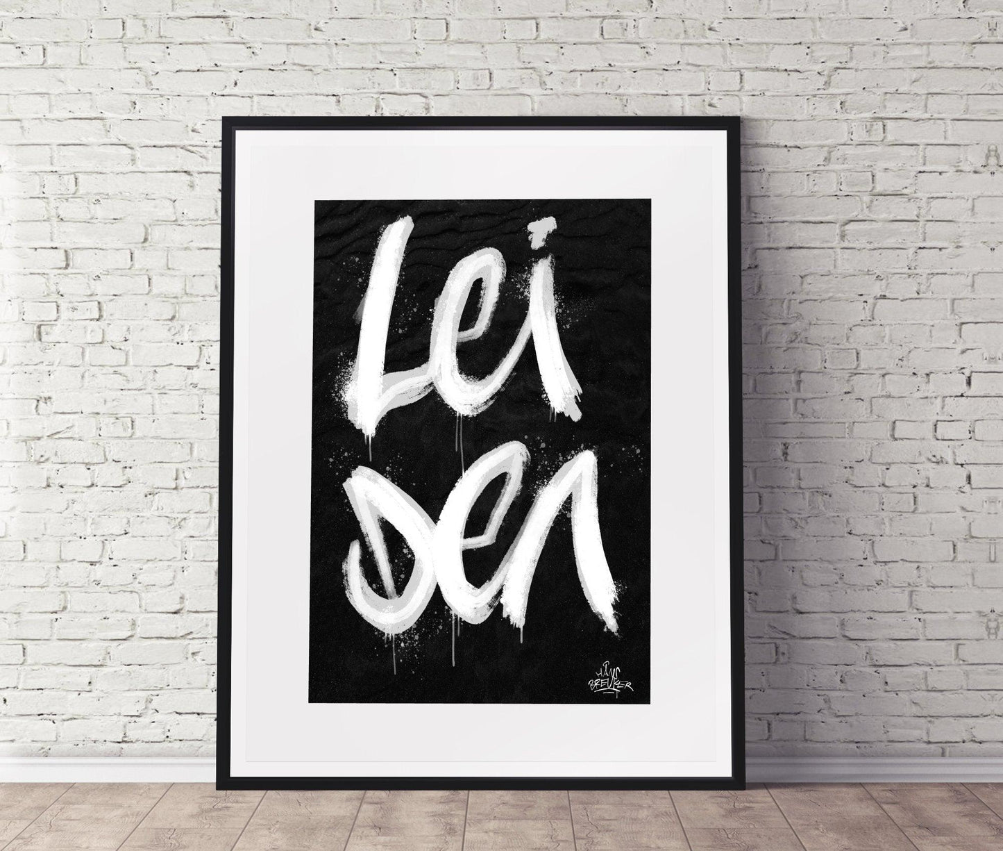 Kalligrafie Poster Leiden - Hans Breuker