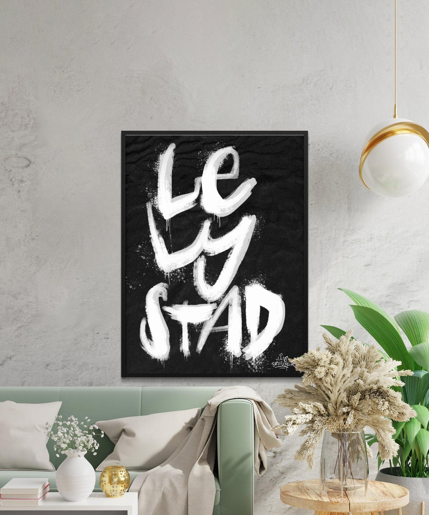 Kalligrafie Poster Lelystad - Hans Breuker