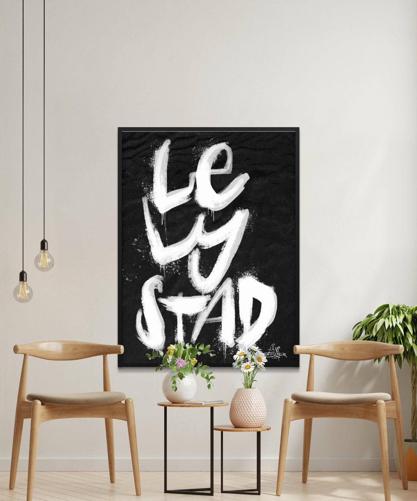Kalligrafie Poster Lelystad - Hans Breuker