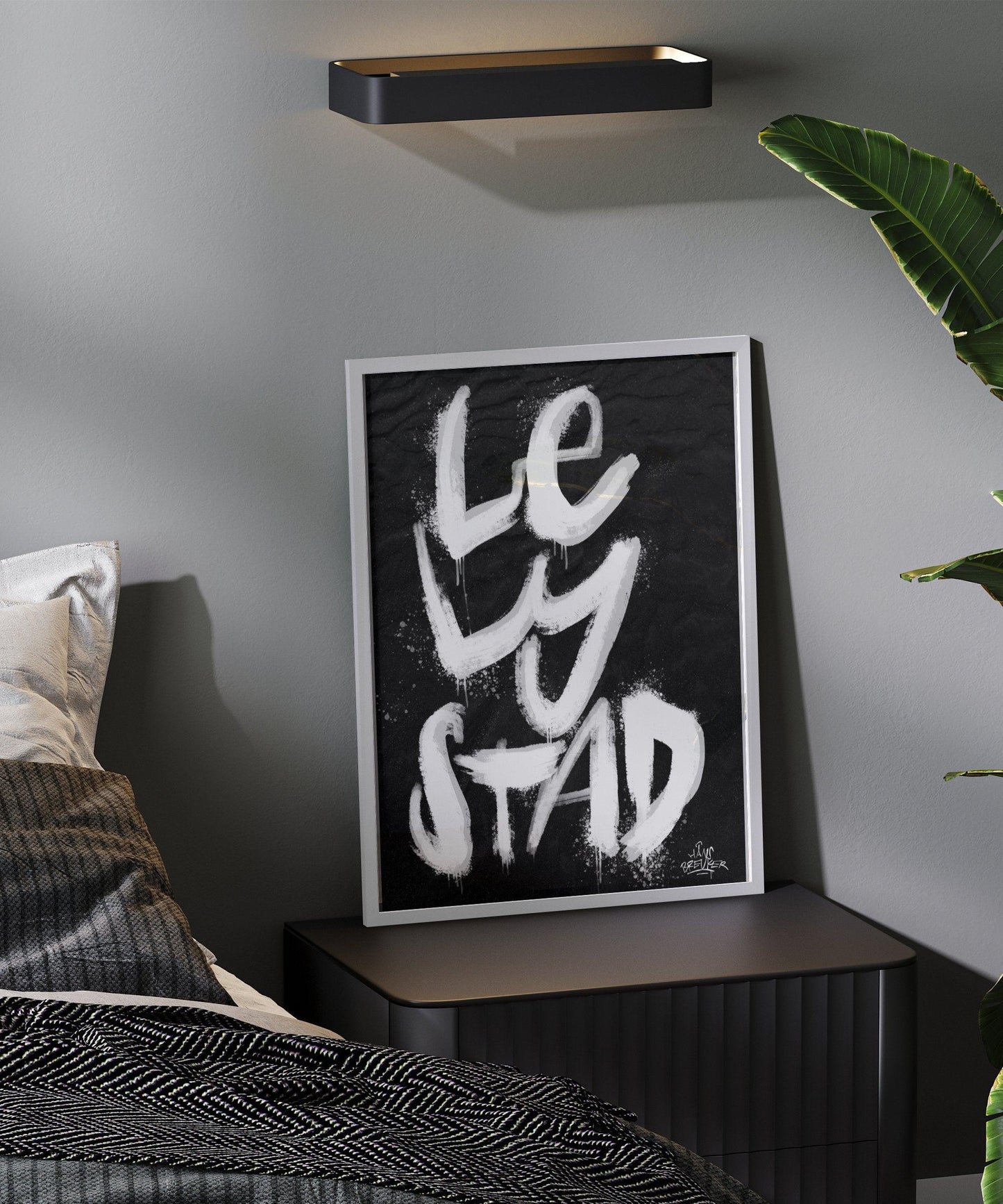 Kalligrafie Poster Lelystad - Hans Breuker