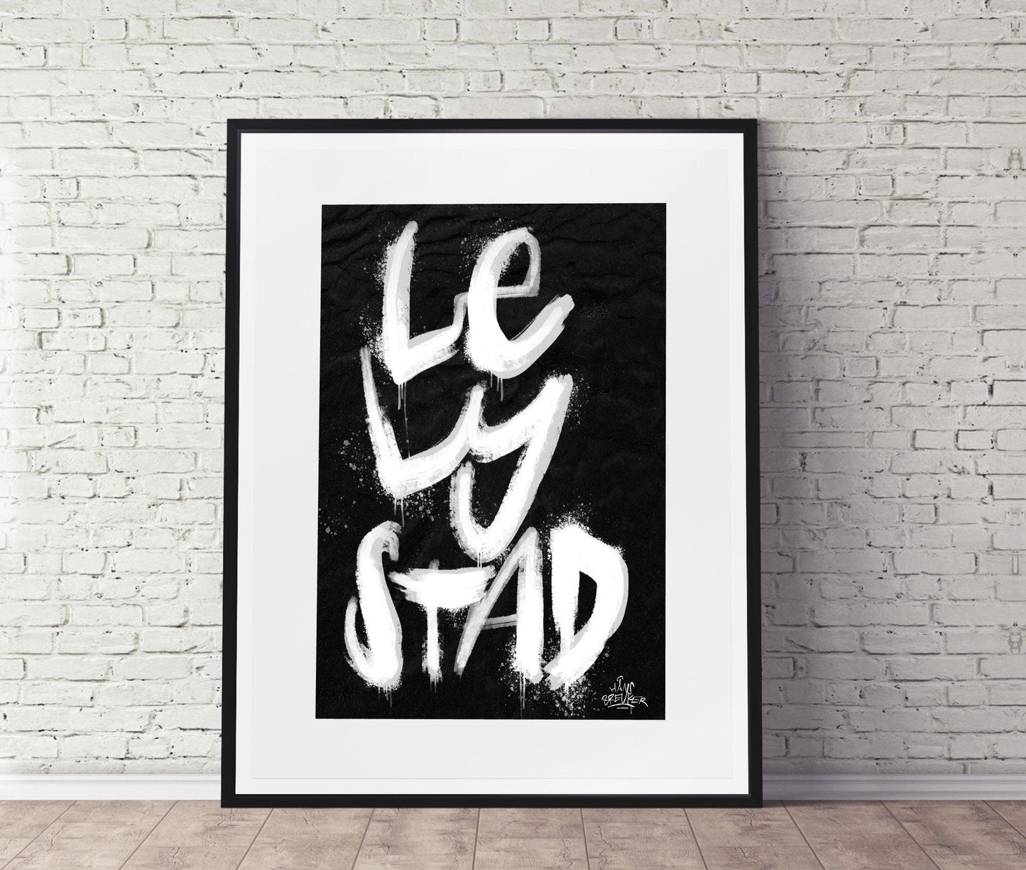 Kalligrafie Poster Lelystad - Hans Breuker