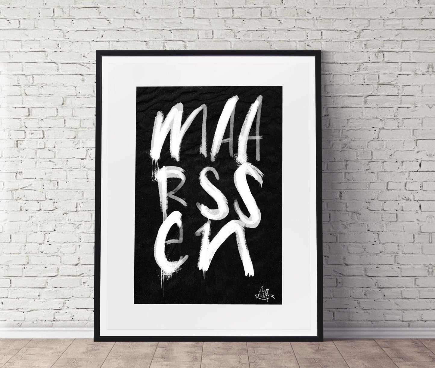 Kalligrafie Poster Maarssen - Hans Breuker