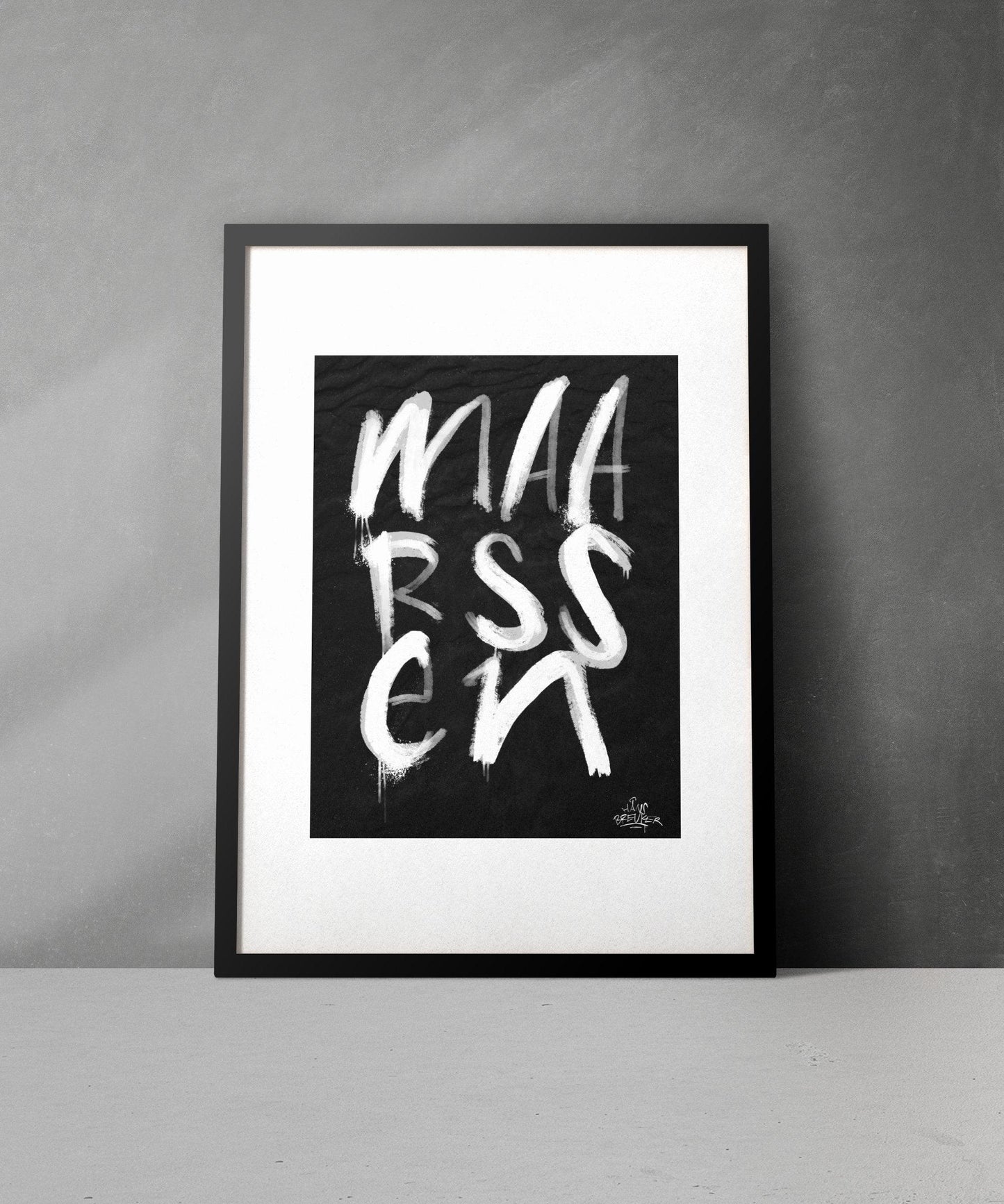 Kalligrafie Poster Maarssen - Hans Breuker