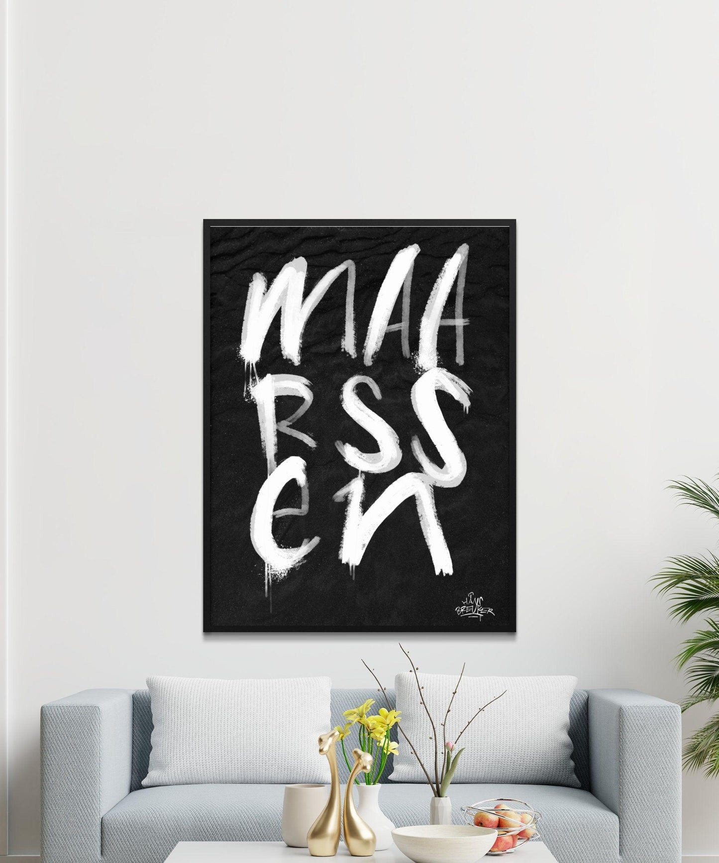 Kalligrafie Poster Maarssen - Hans Breuker