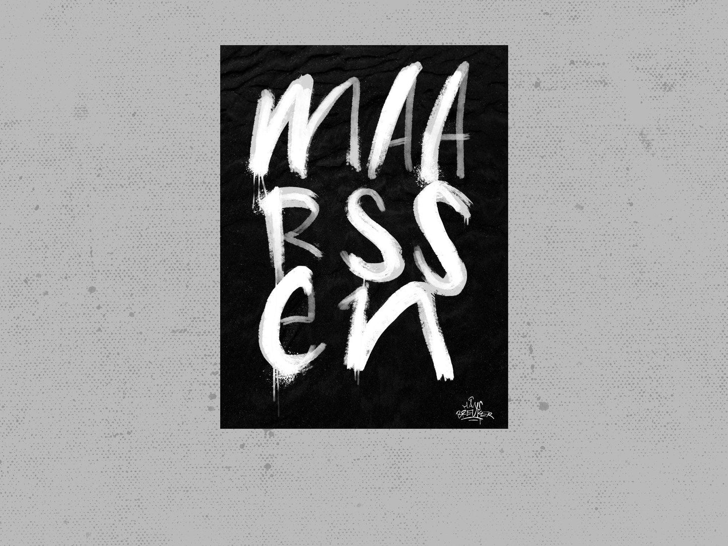 Kalligrafie Poster Maarssen - Hans Breuker