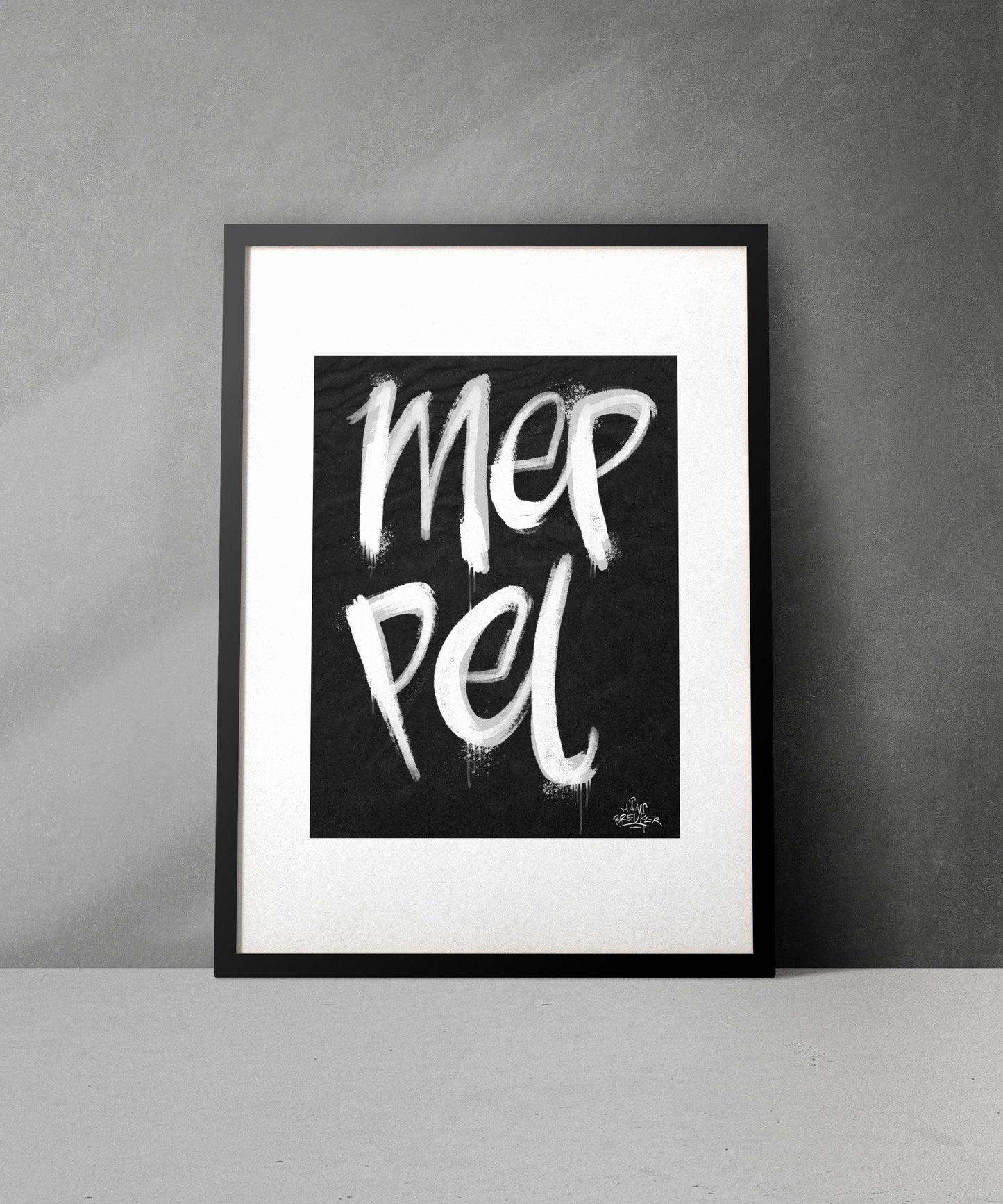 Kalligrafie Poster Meppel - Hans Breuker