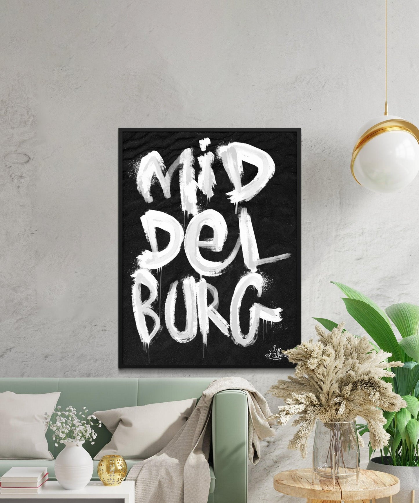Kalligrafie Poster Middelburg - Hans Breuker