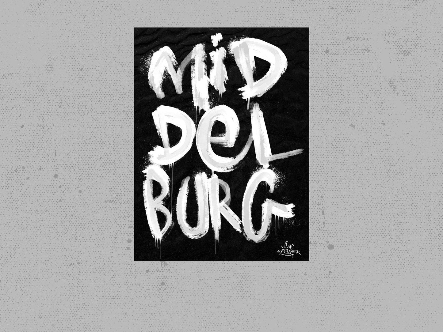 Kalligrafie Poster Middelburg - Hans Breuker