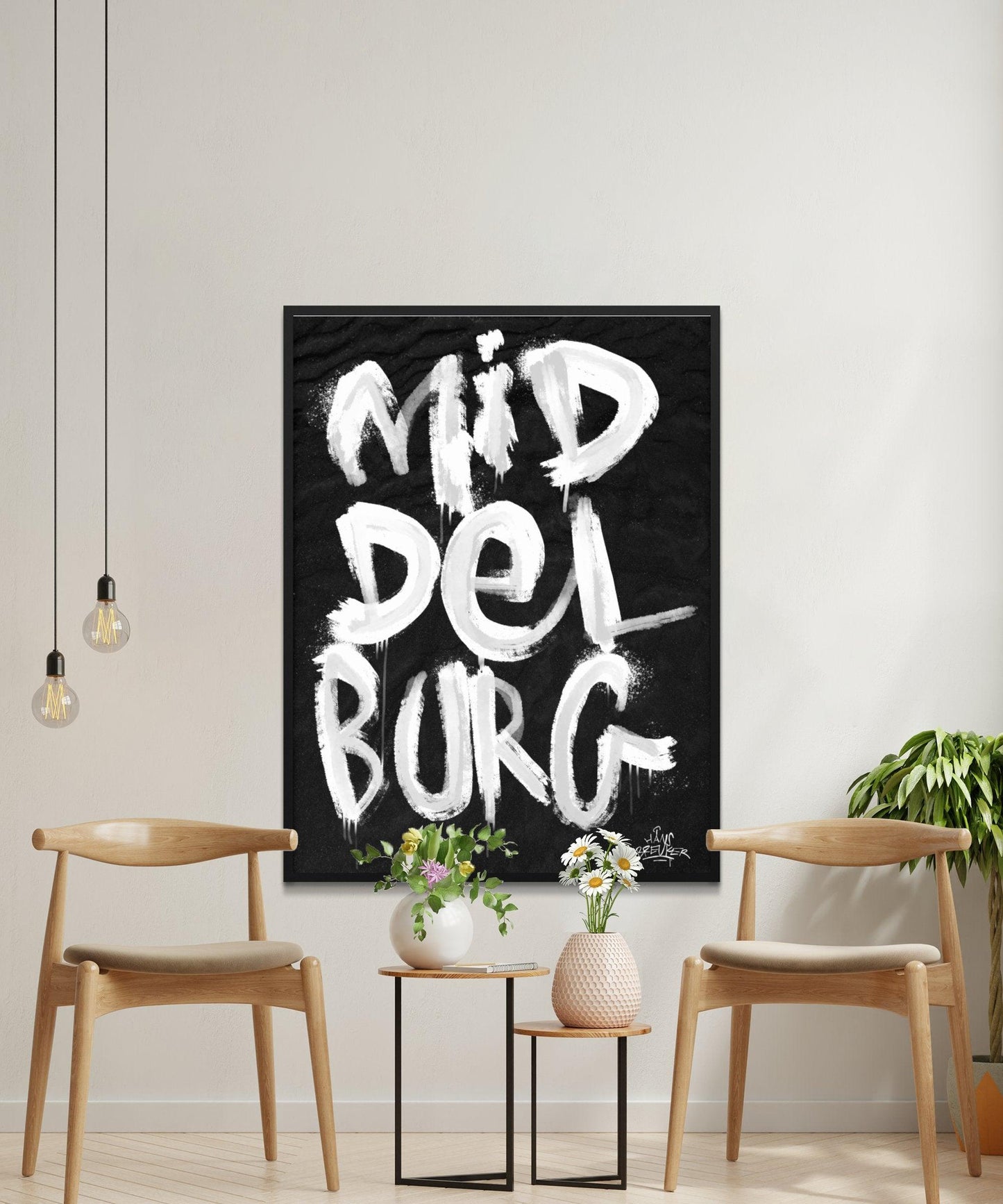 Kalligrafie Poster Middelburg - Hans Breuker