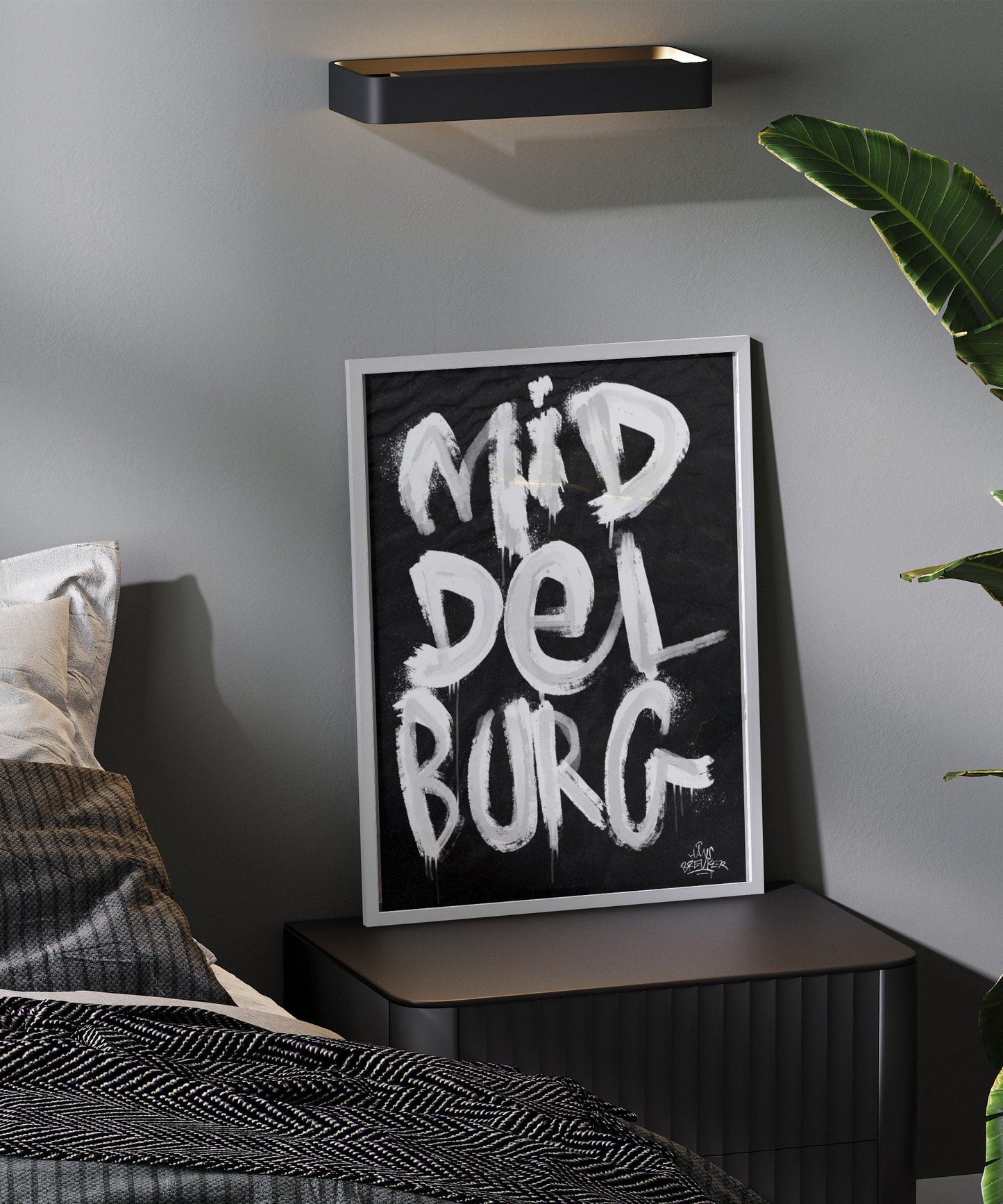 Kalligrafie Poster Middelburg - Hans Breuker