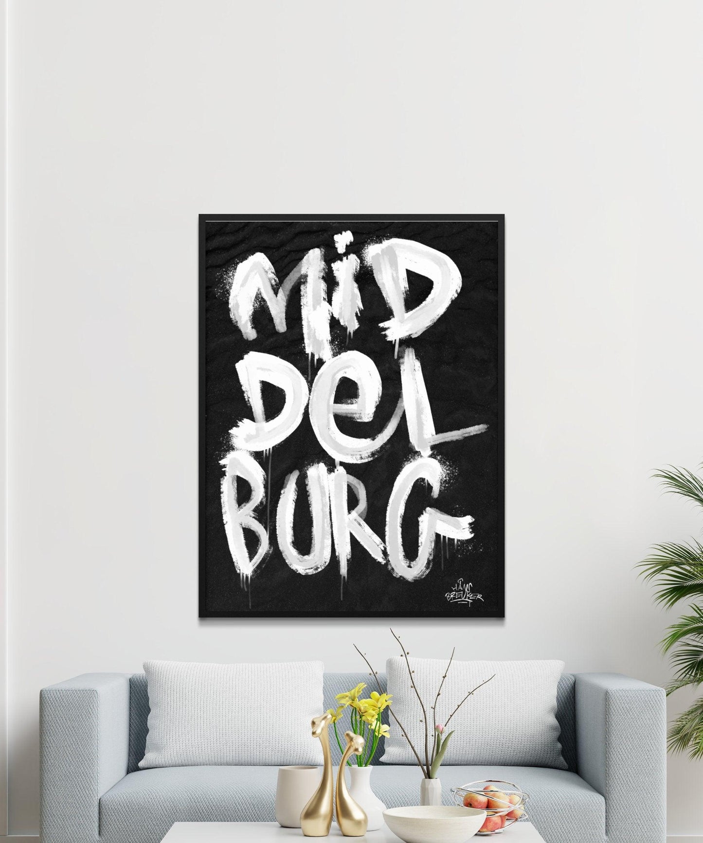 Kalligrafie Poster Middelburg - Hans Breuker