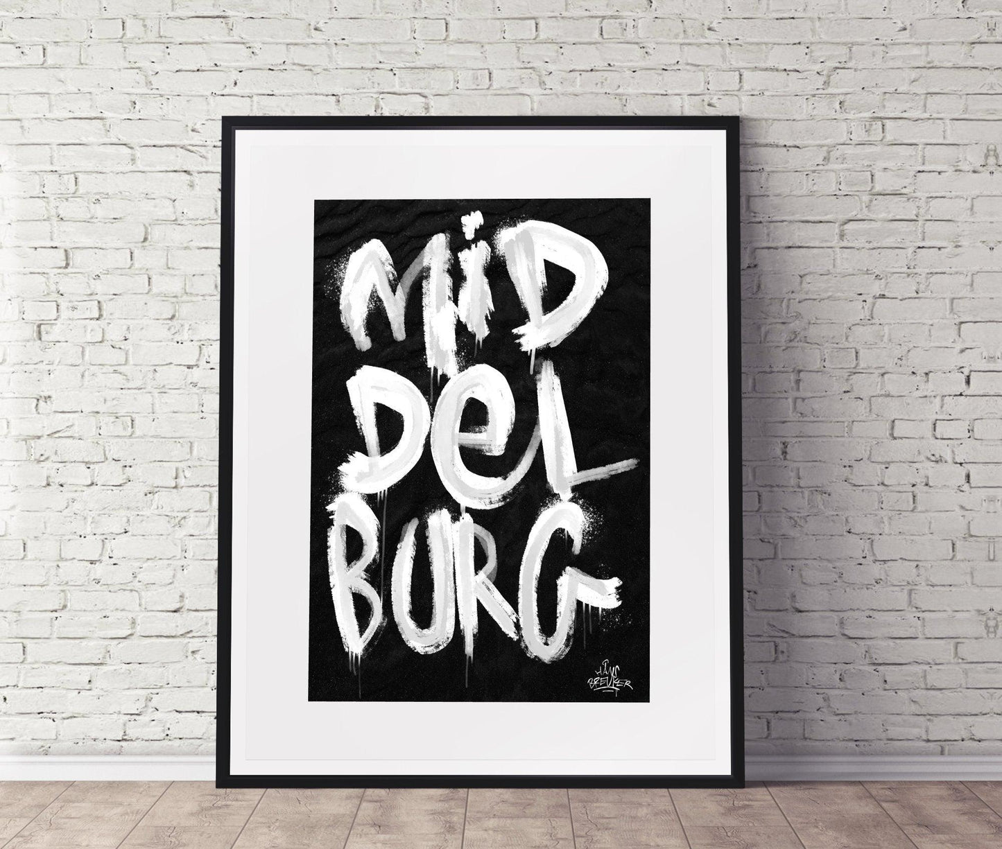 Kalligrafie Poster Middelburg - Hans Breuker