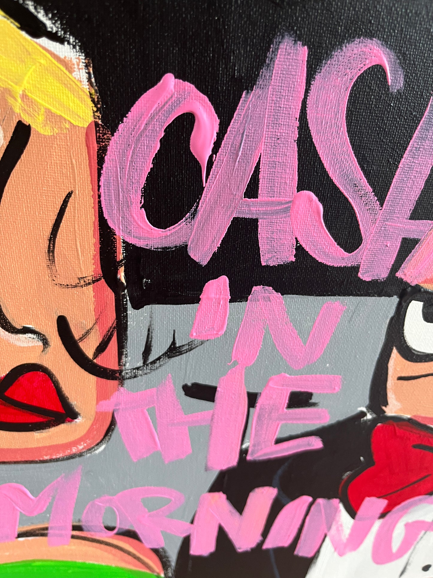 Mr. Ca$h in the morning. Breakfa$t 60 x 80 cm.