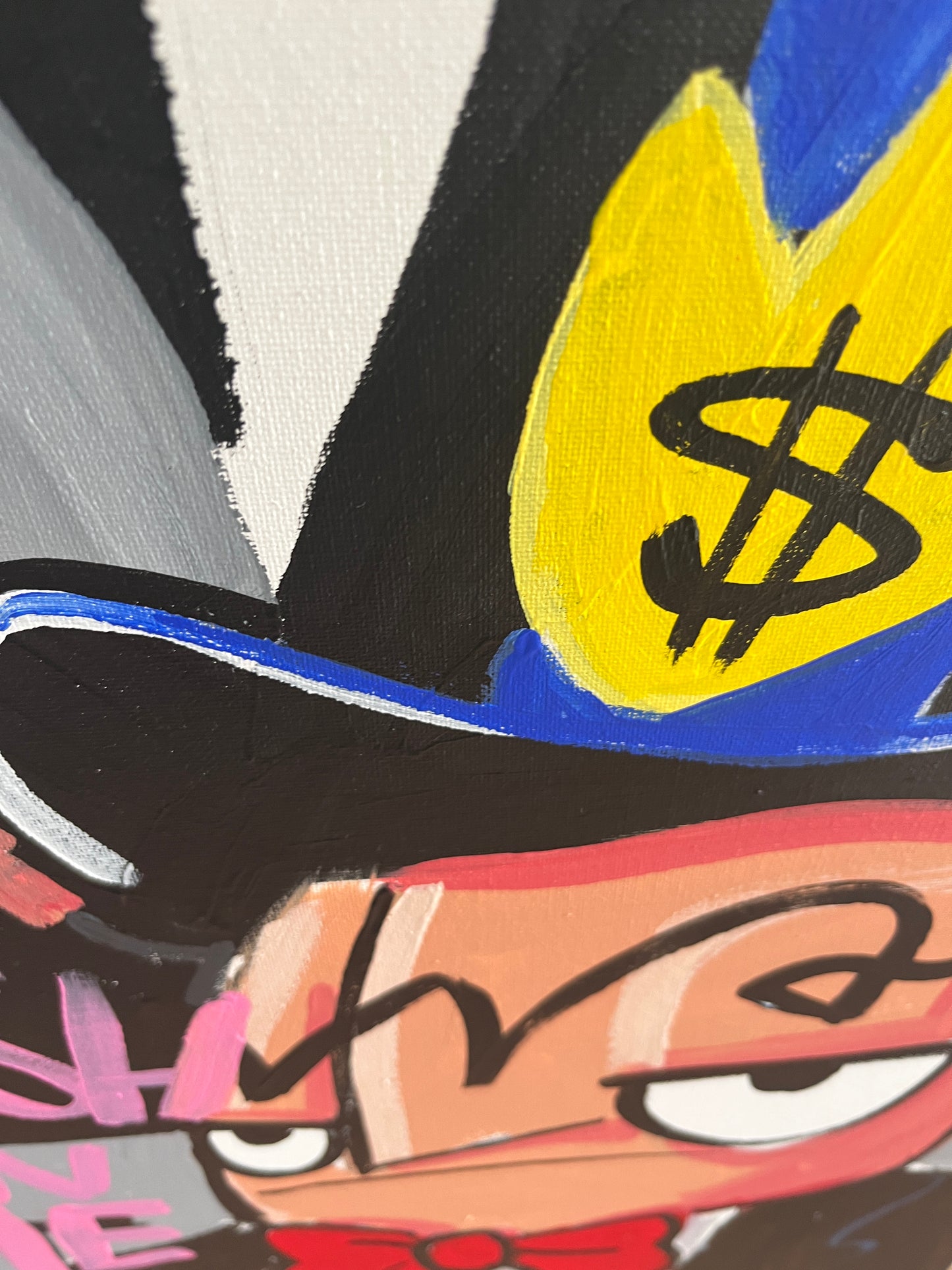 Mr. Ca$h in the morning. Breakfa$t 60 x 80 cm.