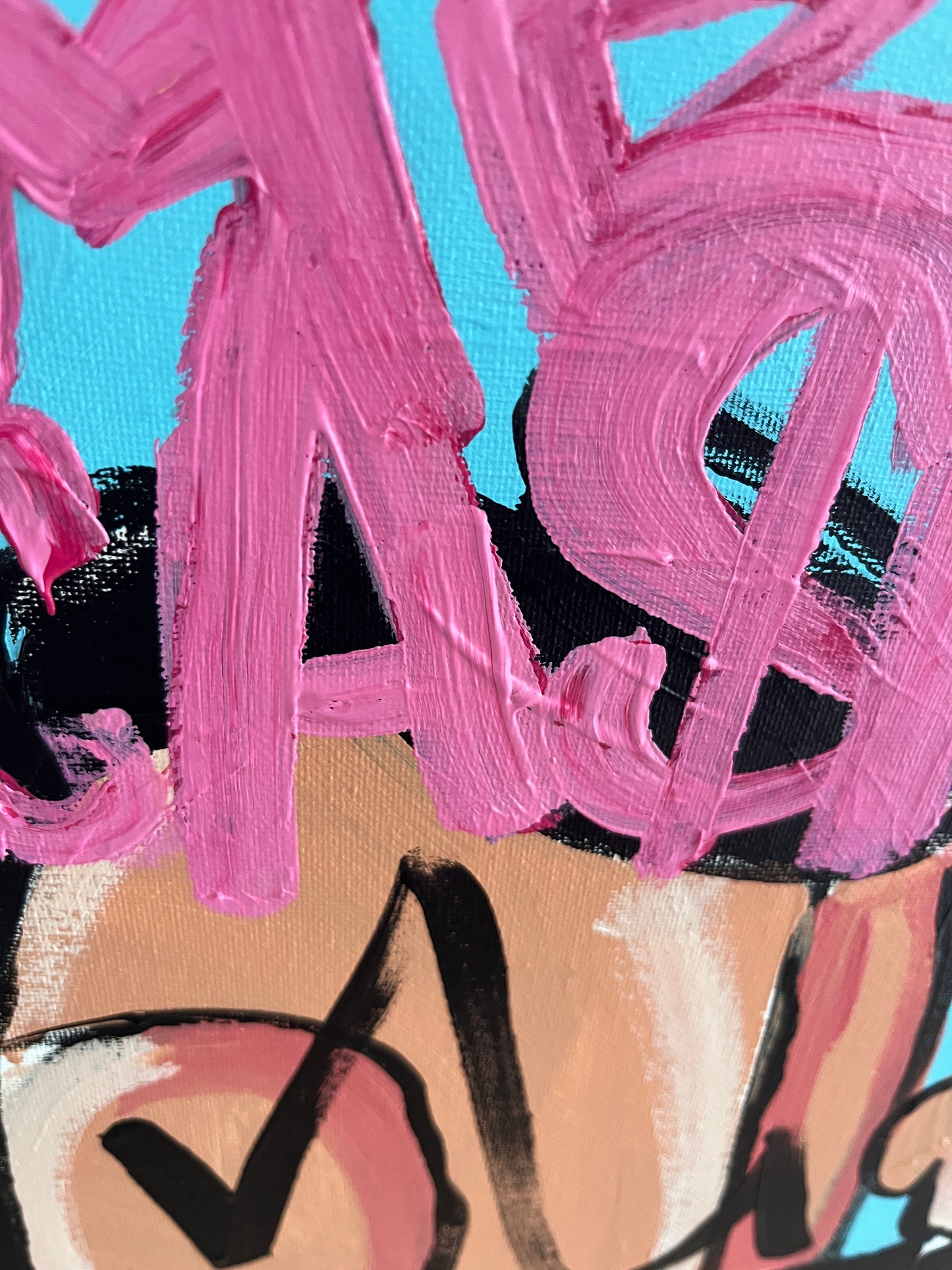 Mr. Ca$h in the morning. Breakfa$t 60 x 80 cm.
