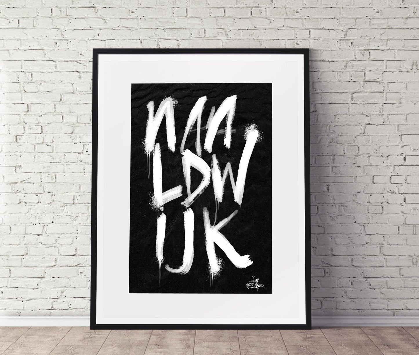 Kalligrafie Poster Naaldwijk - Hans Breuker
