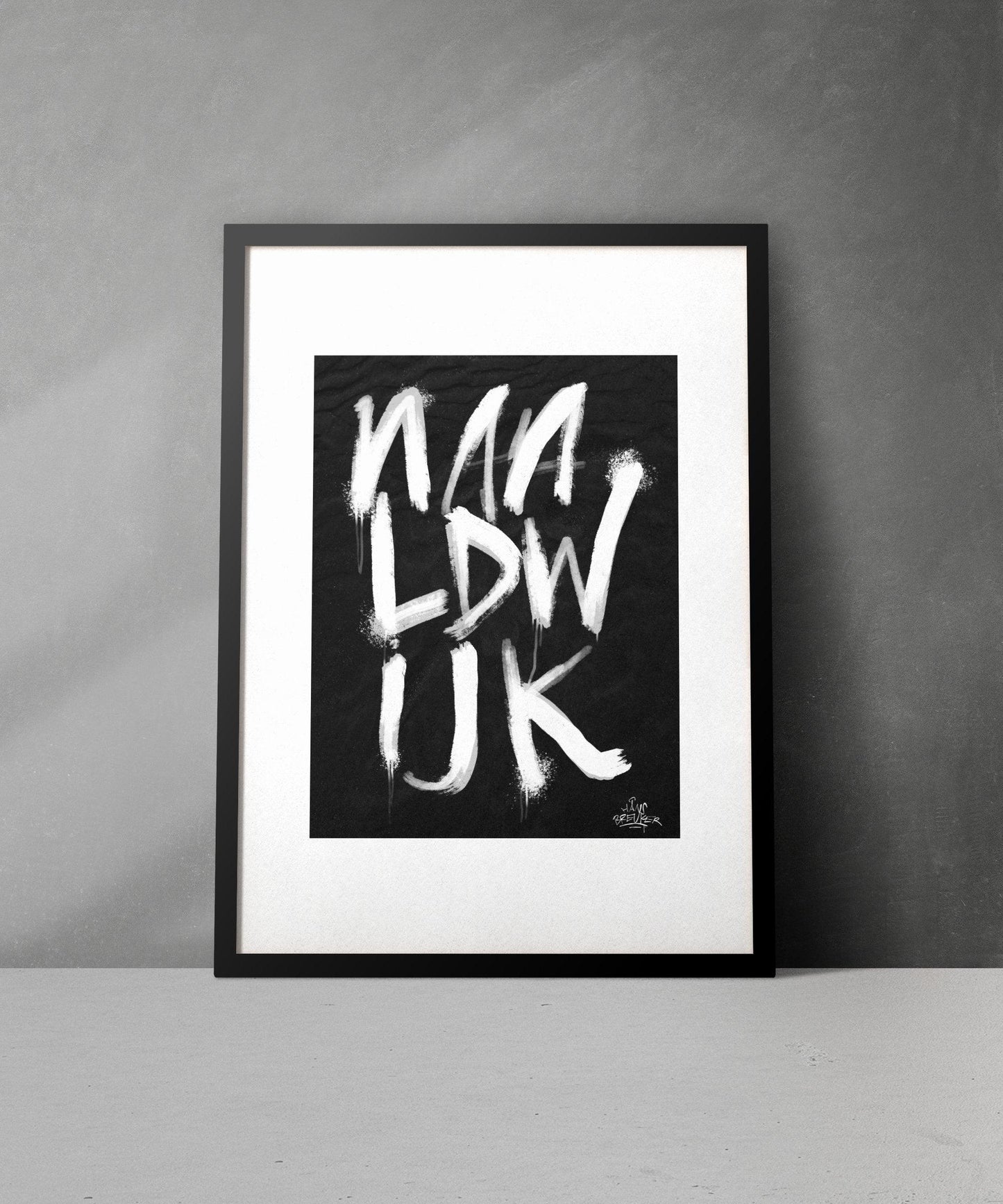 Kalligrafie Poster Naaldwijk - Hans Breuker