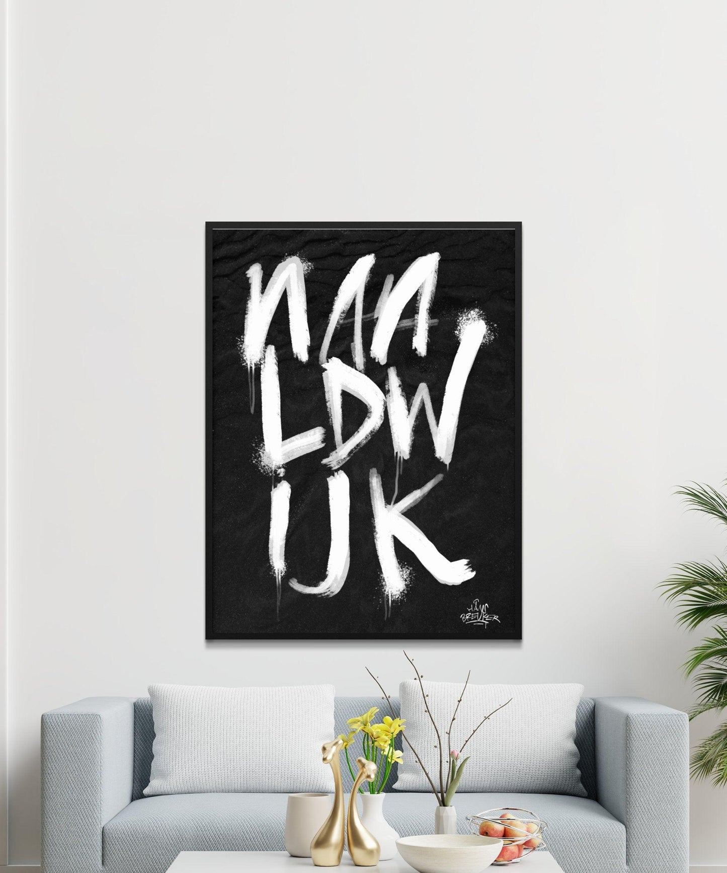 Kalligrafie Poster Naaldwijk - Hans Breuker