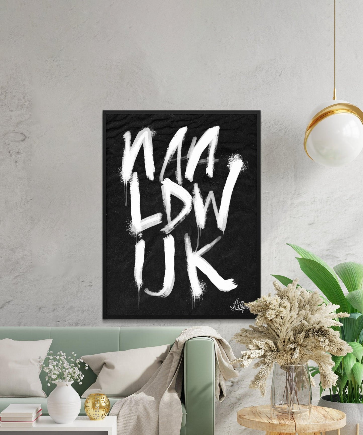 Kalligrafie Poster Naaldwijk - Hans Breuker