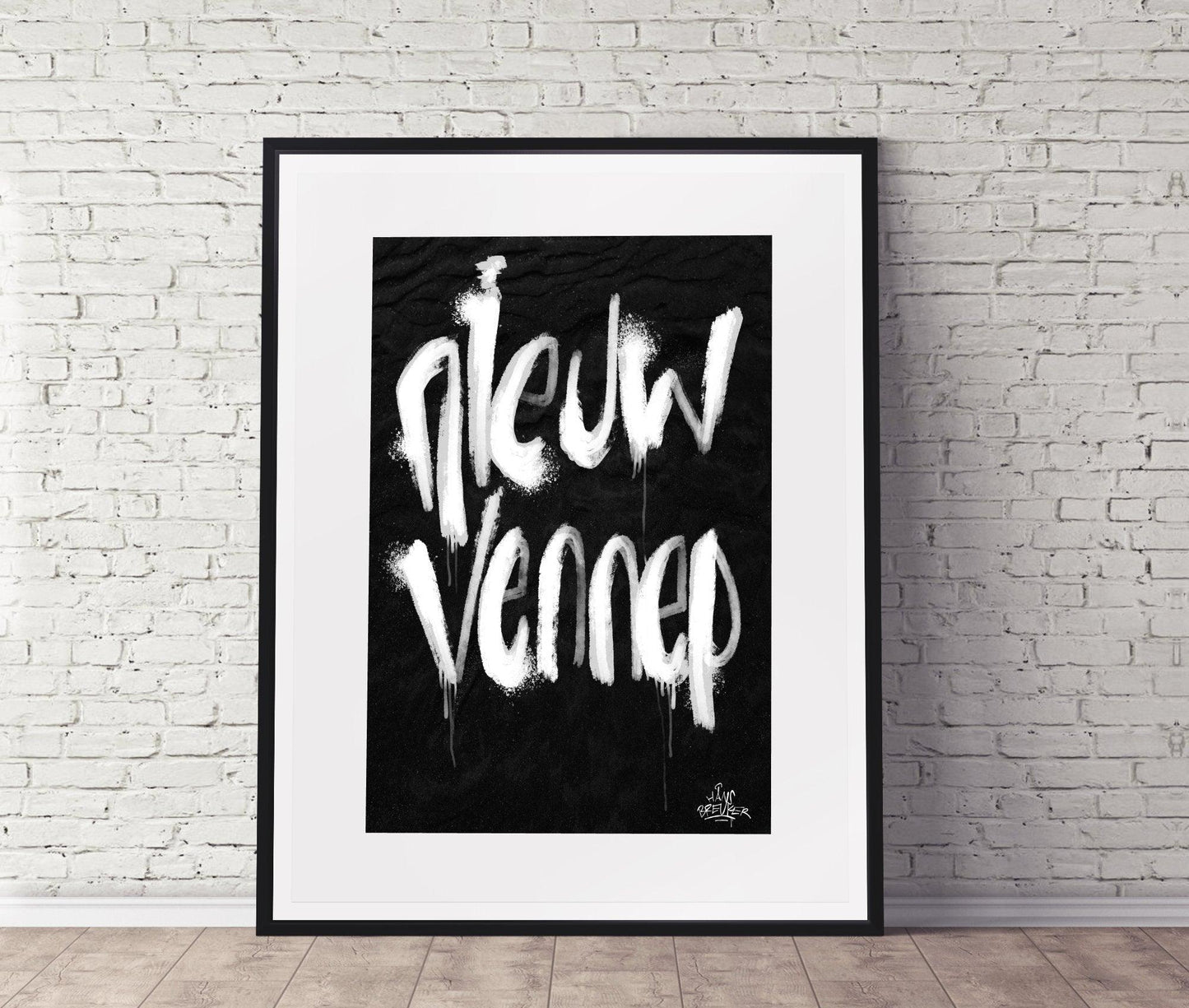 Kalligrafie Poster Nieuw Vennep - Hans Breuker