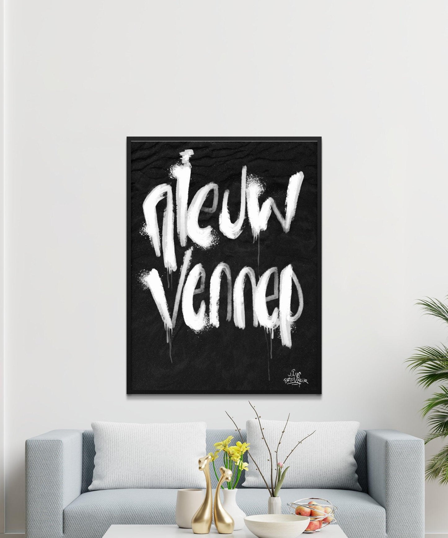 Kalligrafie Poster Nieuw Vennep - Hans Breuker