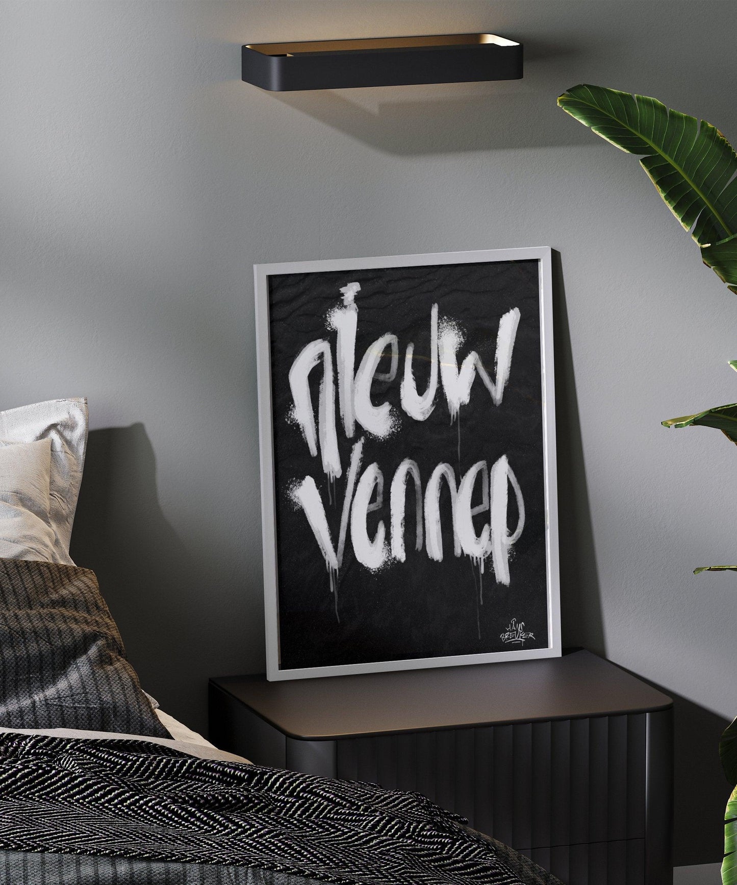 Kalligrafie Poster Nieuw Vennep - Hans Breuker