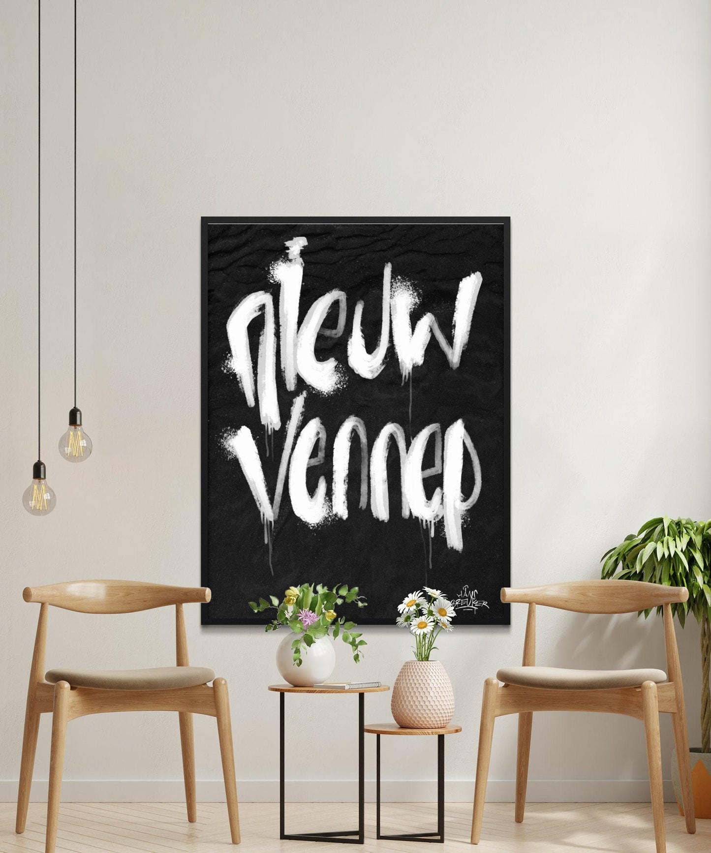 Kalligrafie Poster Nieuw Vennep - Hans Breuker