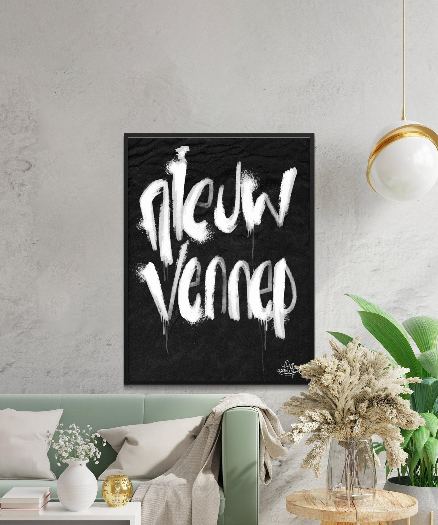 Kalligrafie Poster Nieuw Vennep - Hans Breuker