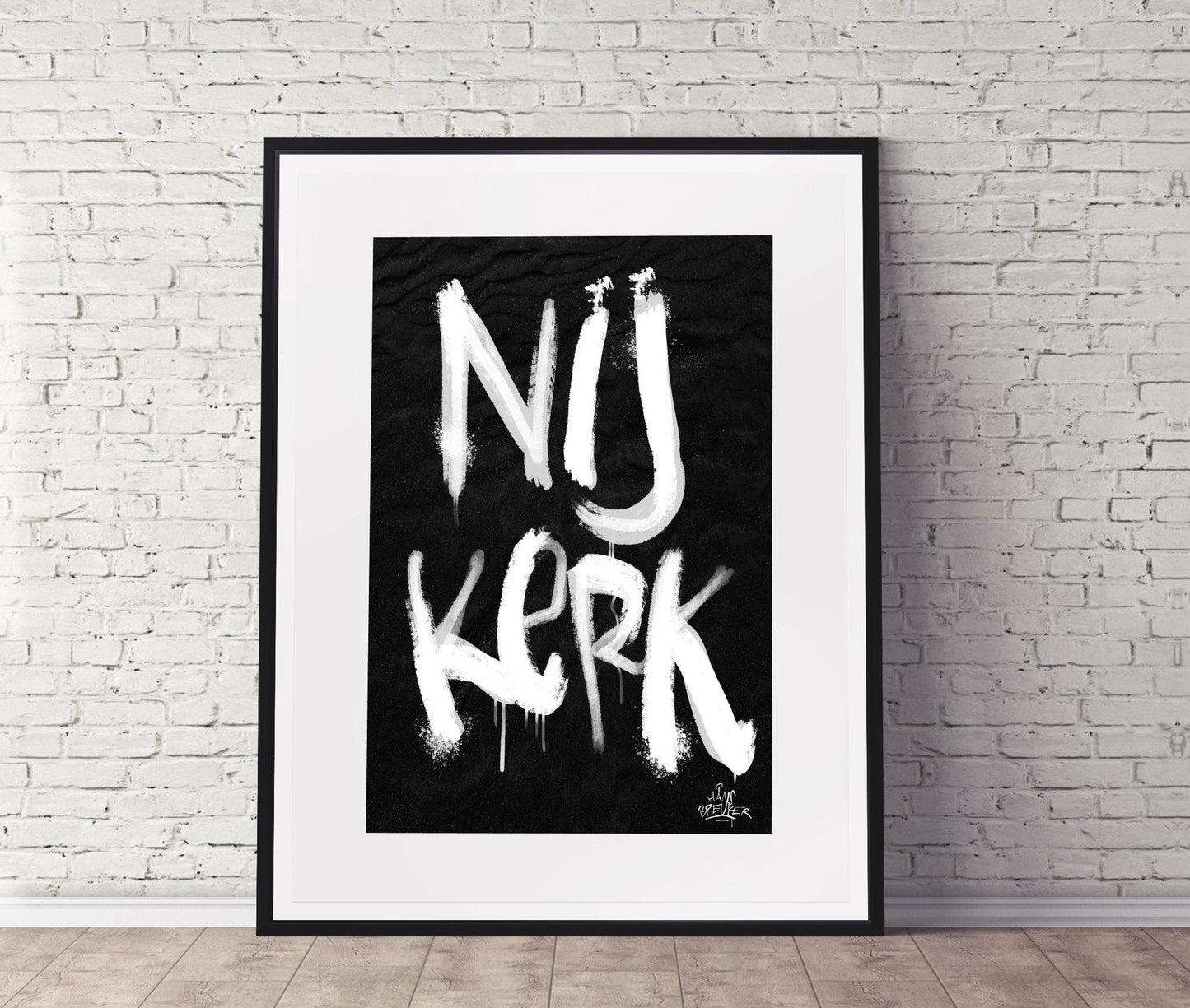 Kalligrafie Poster Nijkerk - Hans Breuker