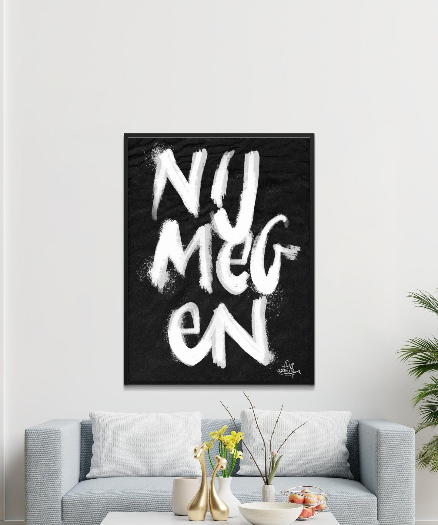 Kalligrafie Poster Nijmegen - Hans Breuker