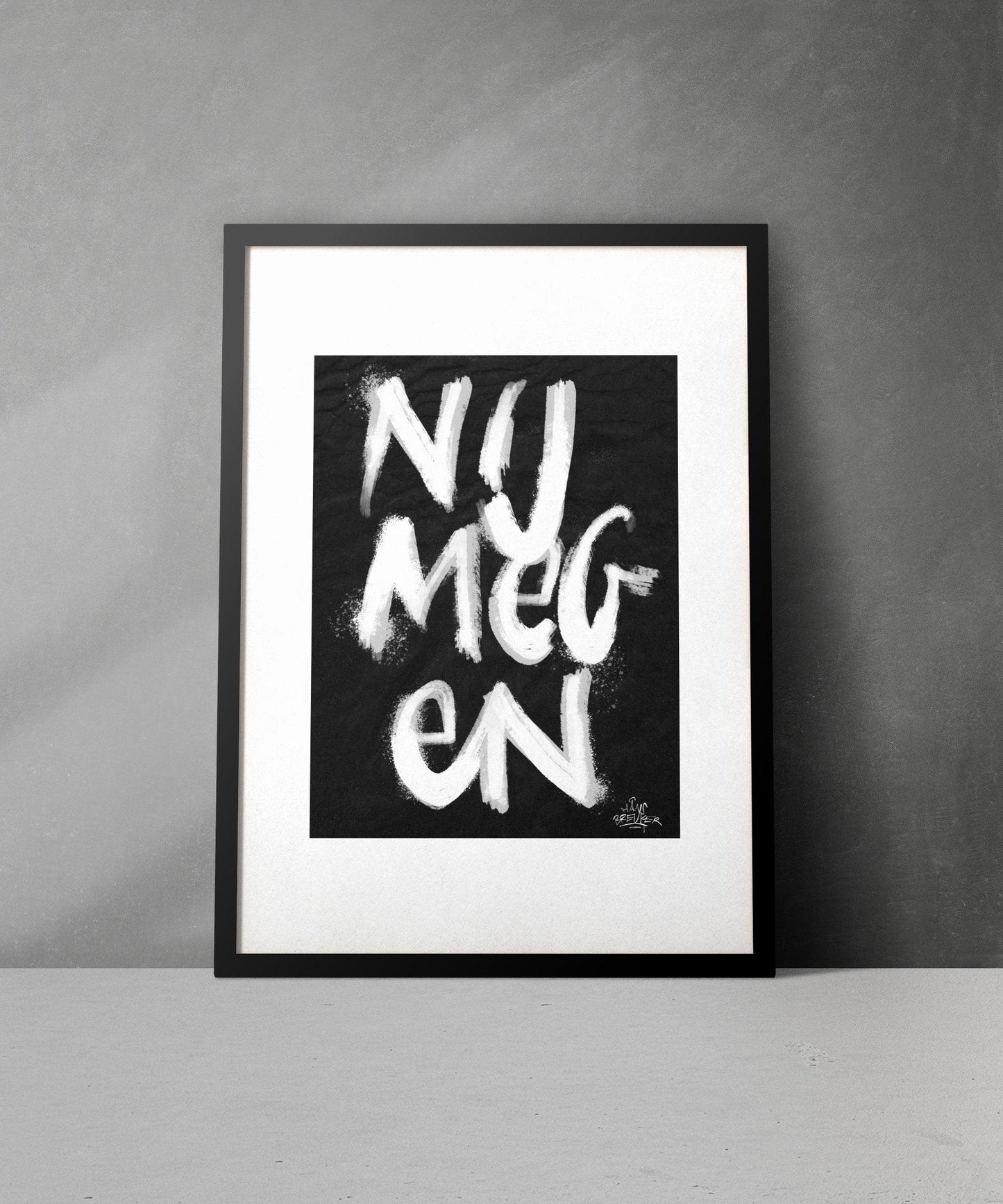 Kalligrafie Poster Nijmegen - Hans Breuker