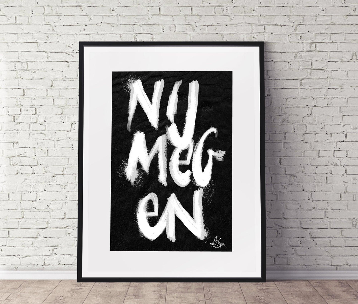 Kalligrafie Poster Nijmegen - Hans Breuker