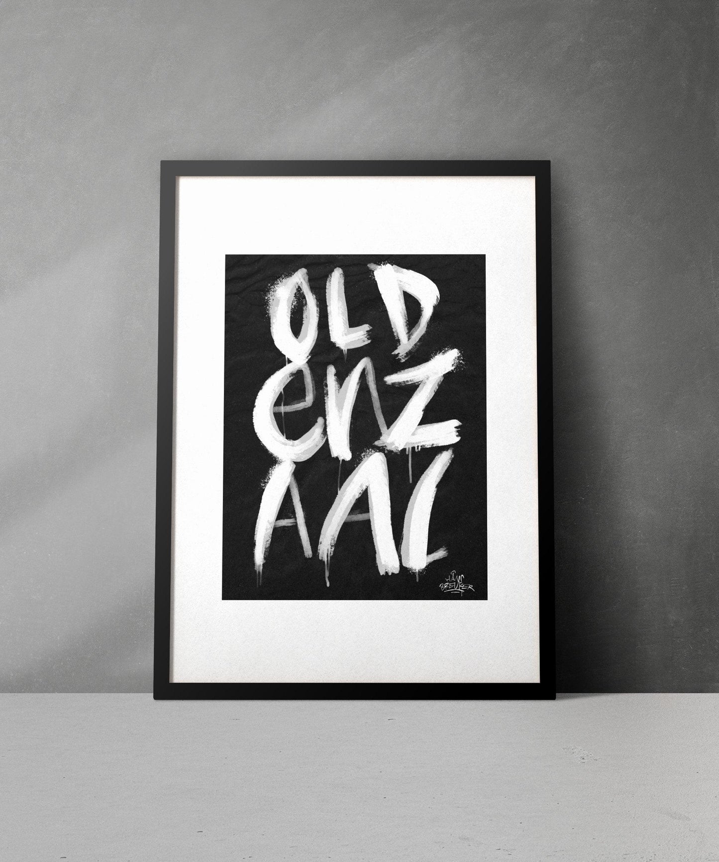 Kalligrafie Poster Oldenzaal - Hans Breuker