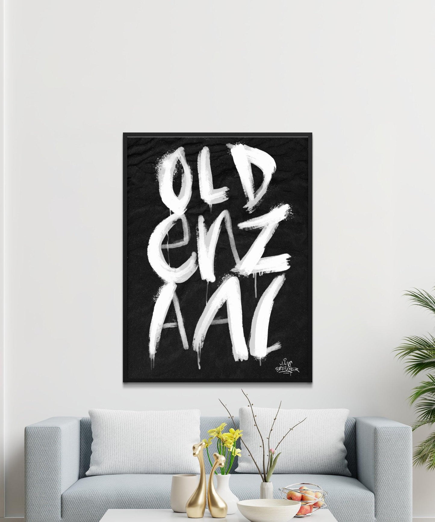 Kalligrafie Poster Oldenzaal - Hans Breuker