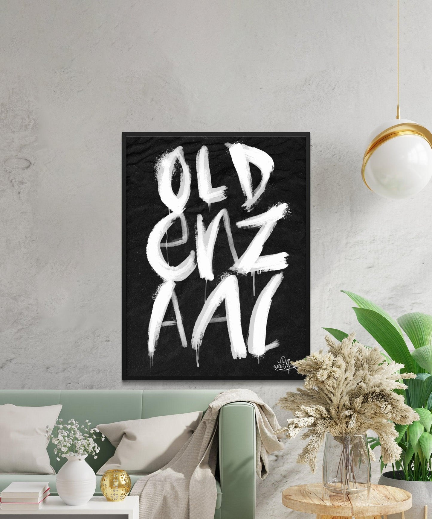 Kalligrafie Poster Oldenzaal - Hans Breuker