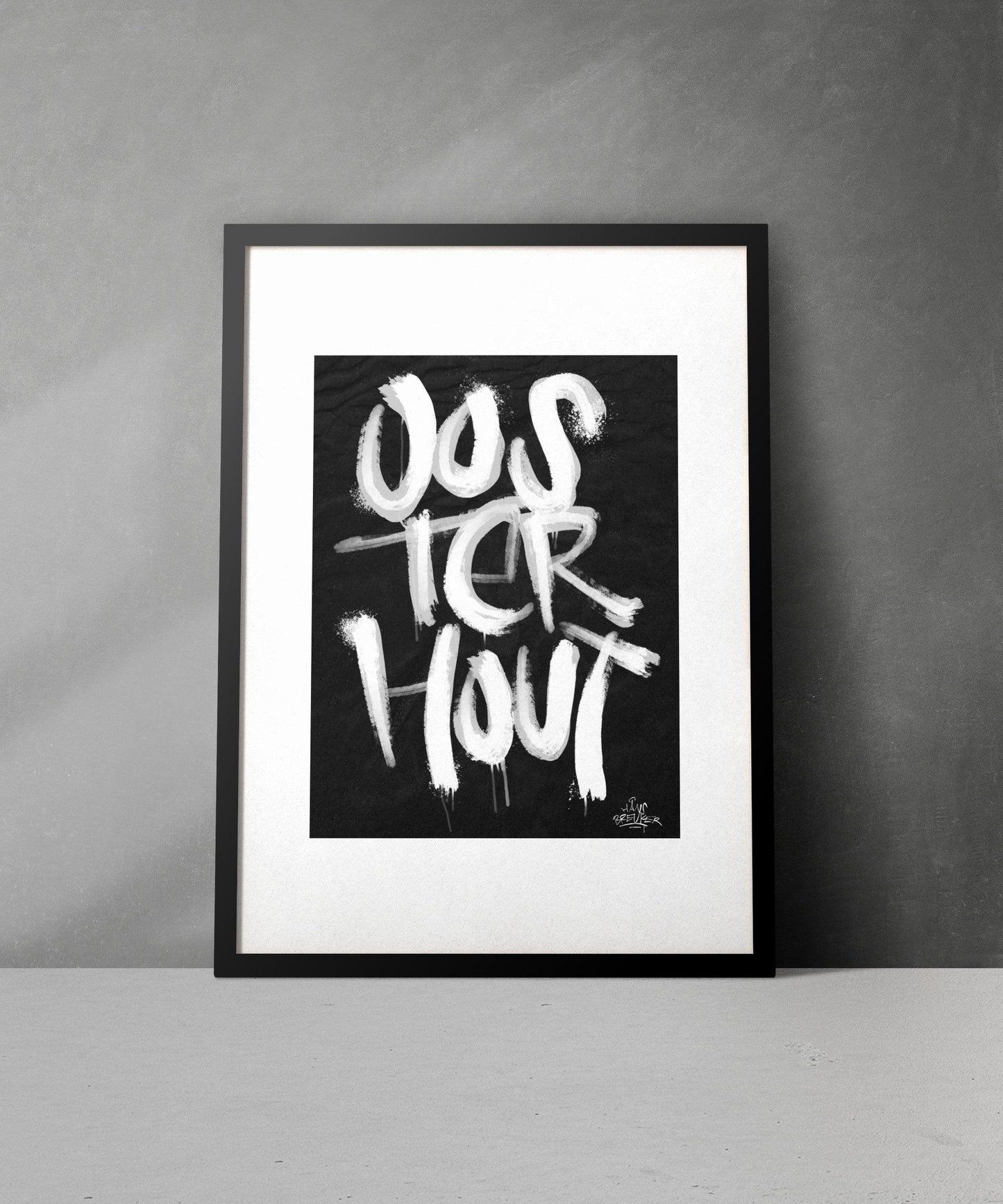 Kalligrafie Poster Oosterhout - Hans Breuker