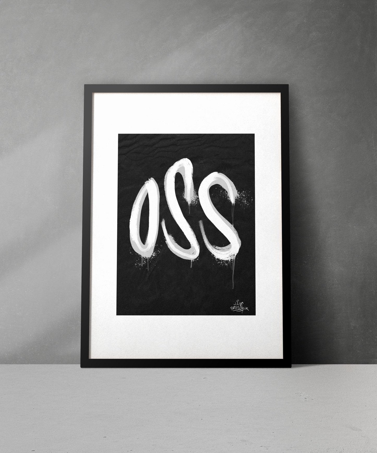 Kalligrafie Poster Oss - Hans Breuker