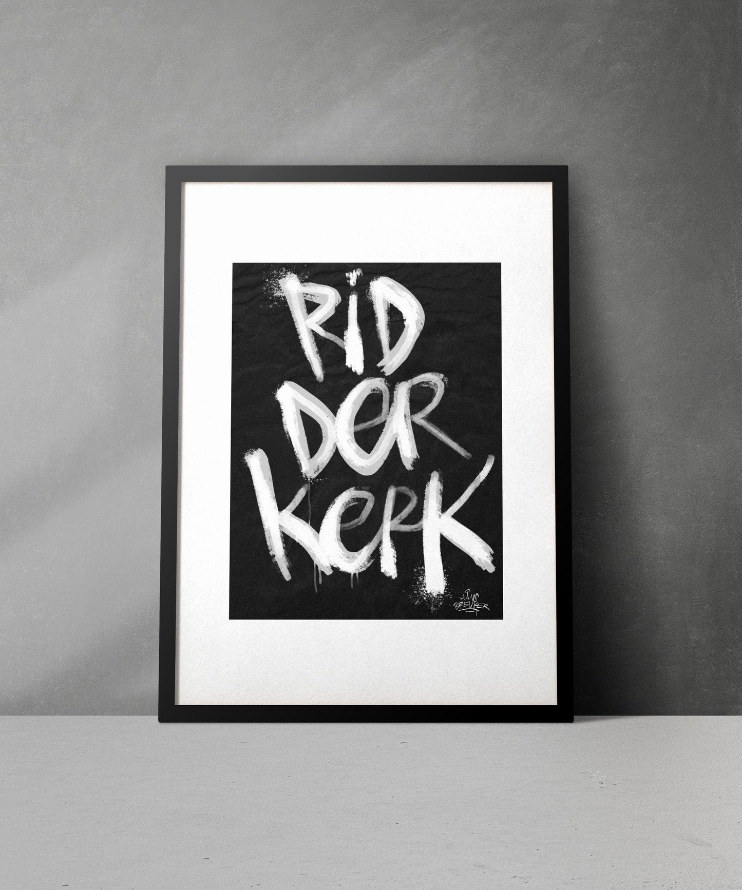 Kalligrafie Poster Ridderkerk - Hans Breuker