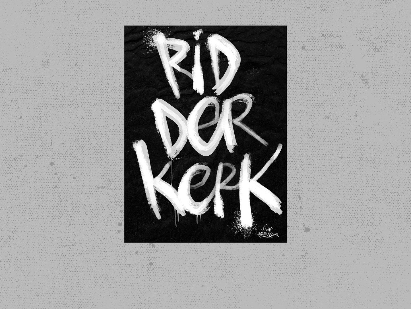 Kalligrafie Poster Ridderkerk - Hans Breuker