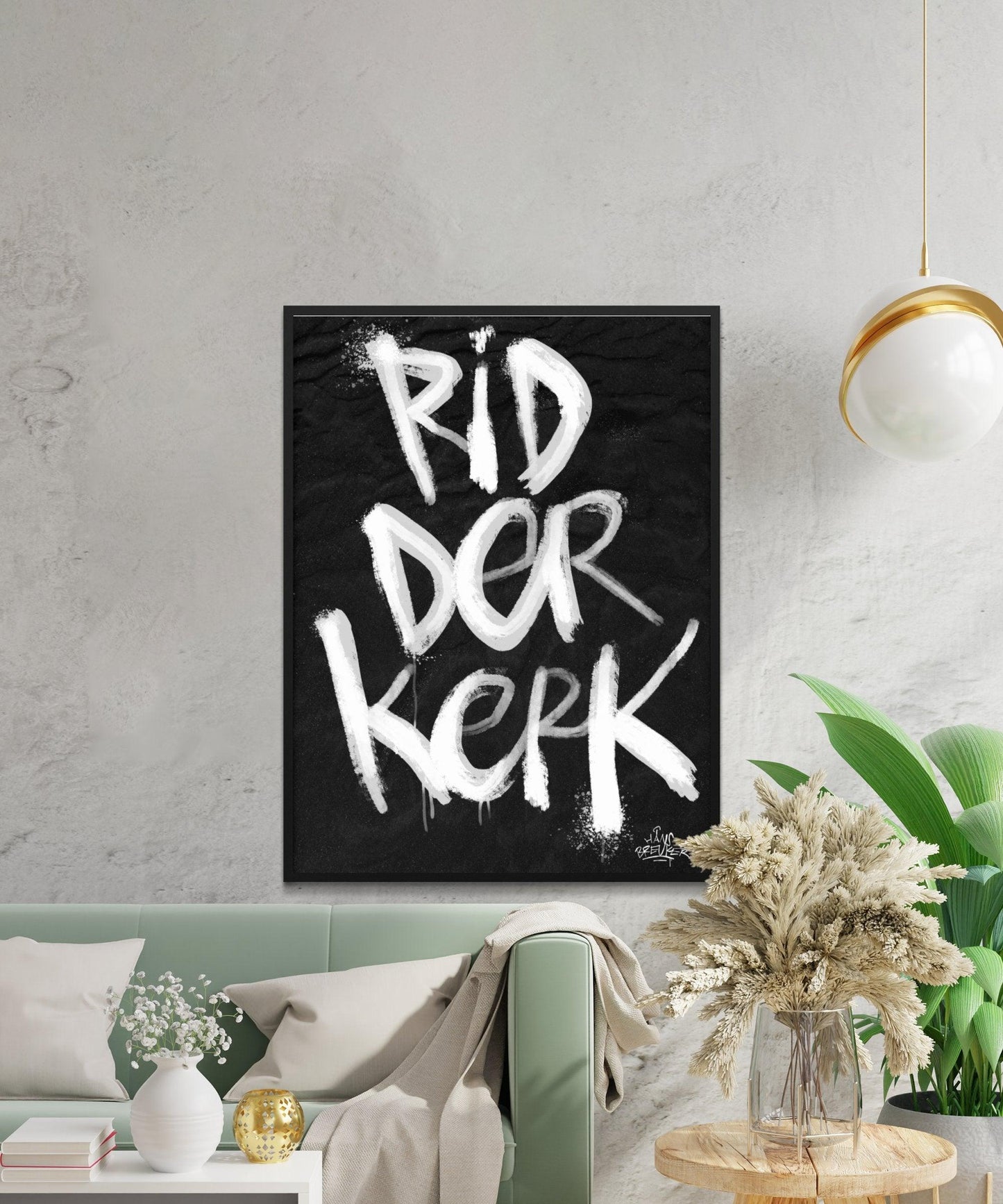Kalligrafie Poster Ridderkerk - Hans Breuker