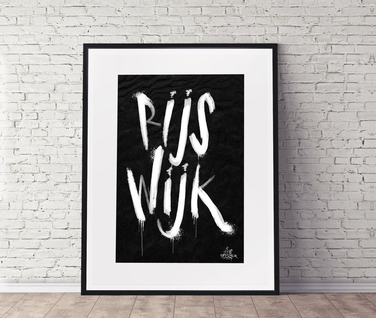 Kalligrafie Poster Rijswijk - Hans Breuker