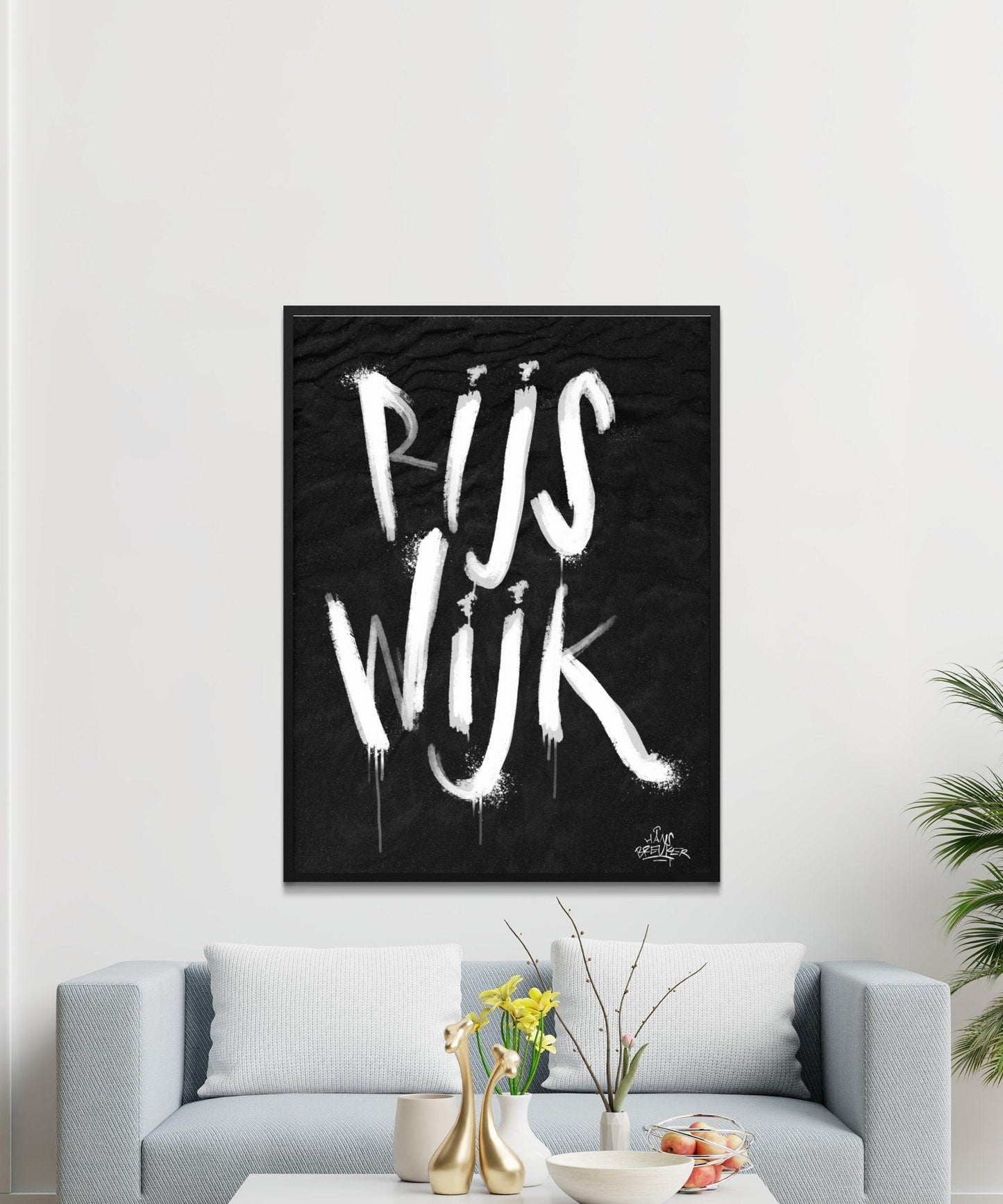 Kalligrafie Poster Rijswijk - Hans Breuker