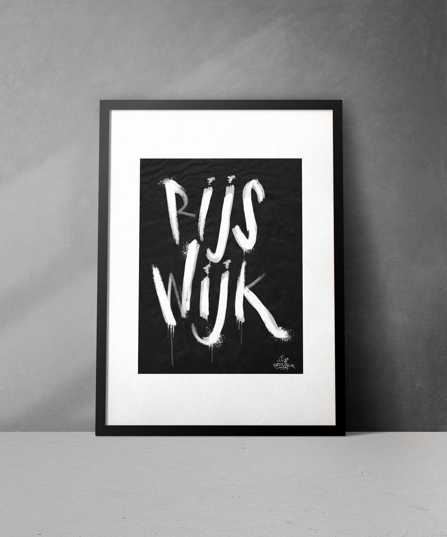 Kalligrafie Poster Rijswijk - Hans Breuker