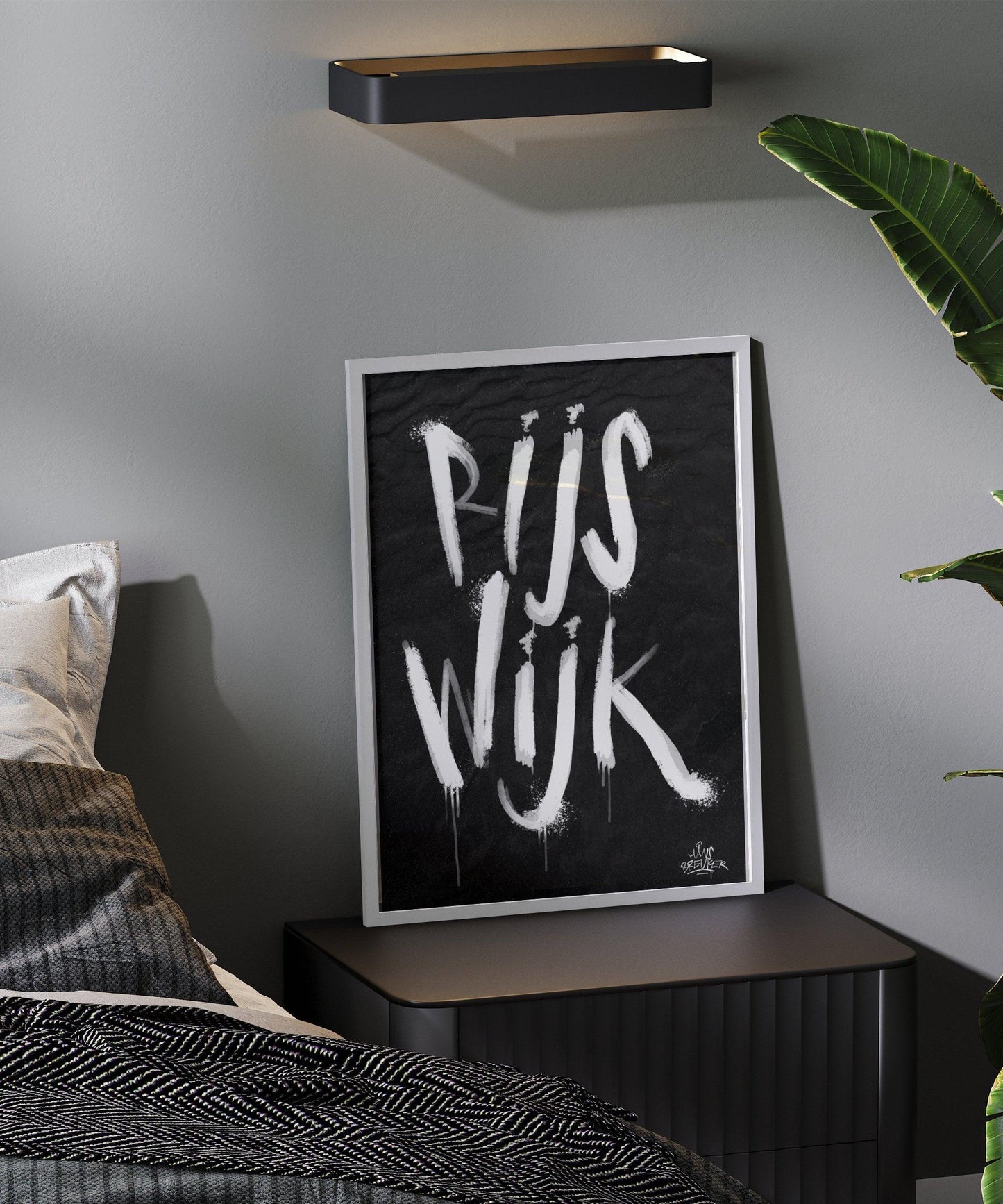 Kalligrafie Poster Rijswijk - Hans Breuker