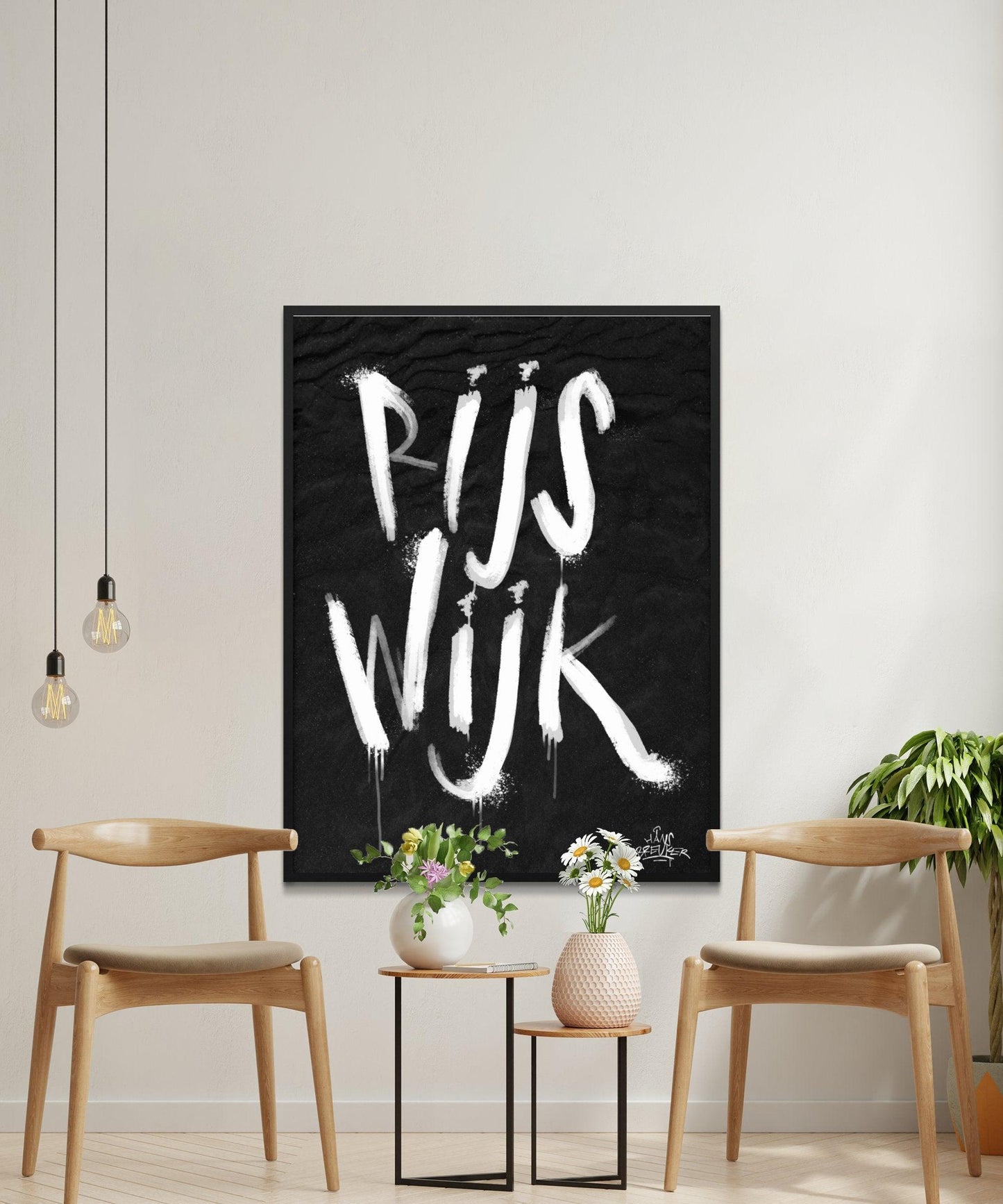 Kalligrafie Poster Rijswijk - Hans Breuker