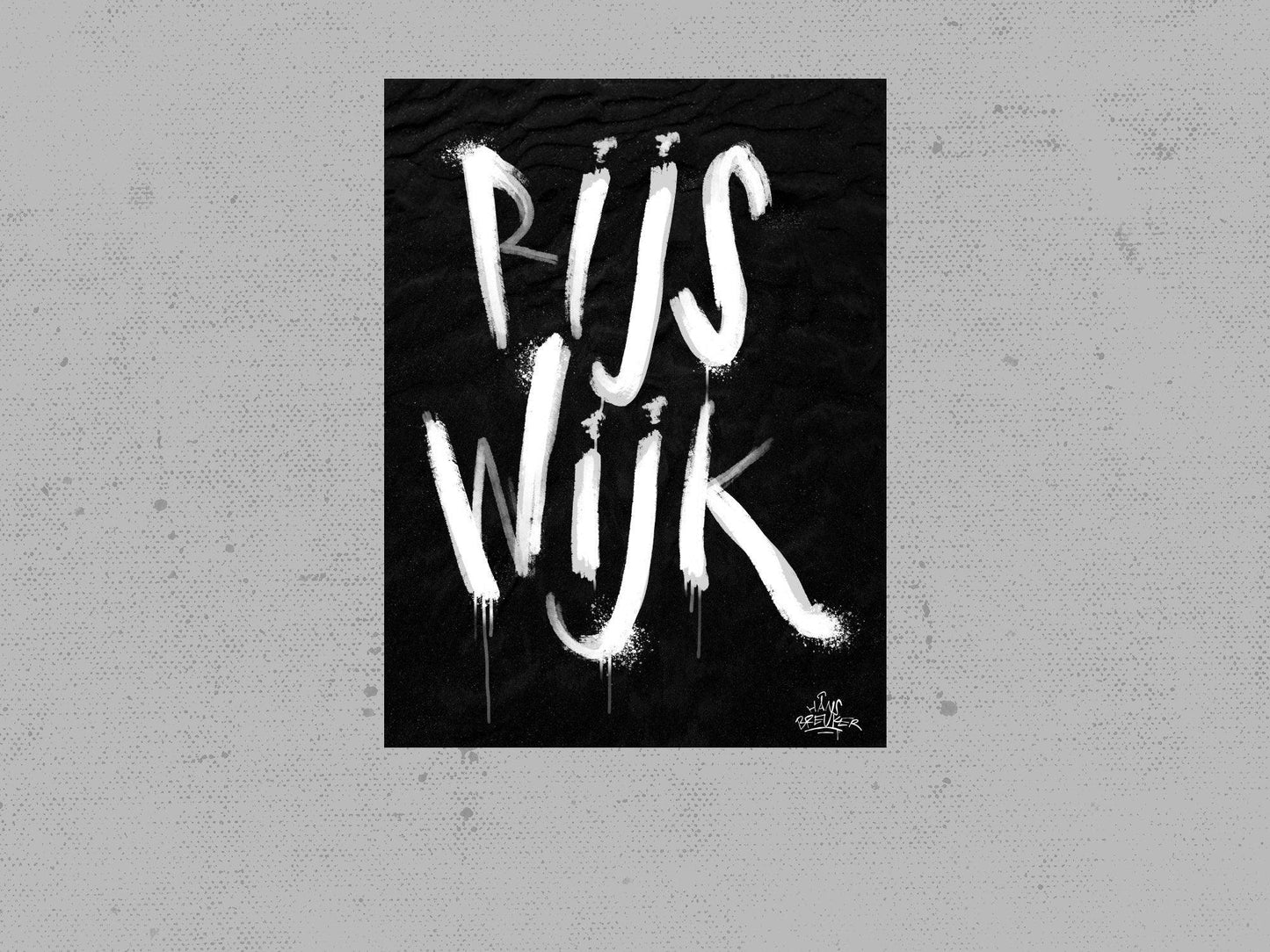 Kalligrafie Poster Rijswijk - Hans Breuker