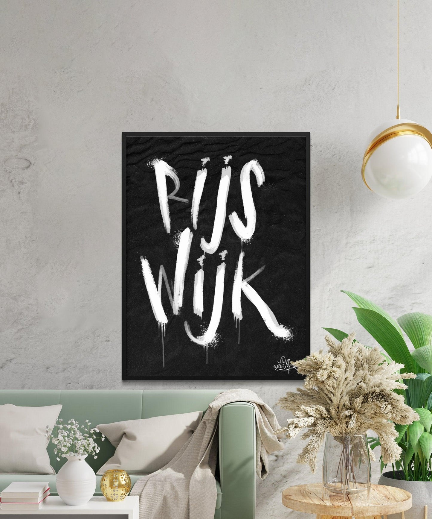 Kalligrafie Poster Rijswijk - Hans Breuker